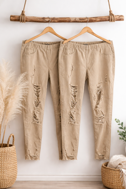 Jeans Jeggings Beige