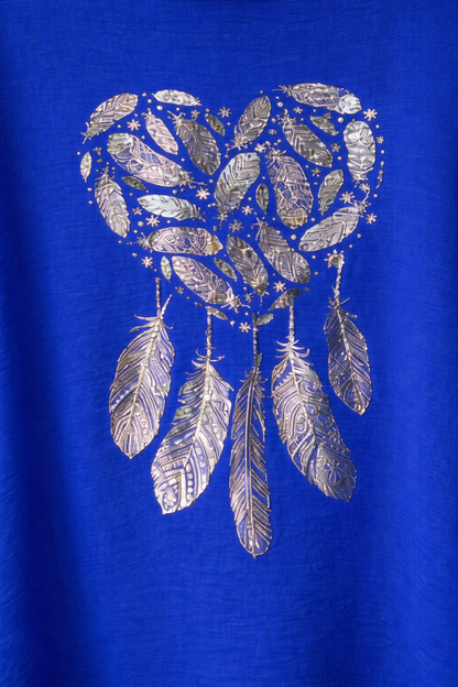 Kapuzen Blusenshirt "Feder"